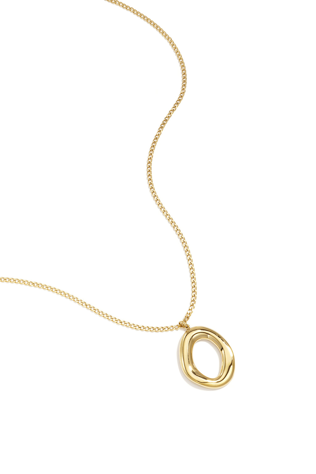 Collana con ciondolo organico di forma ovale