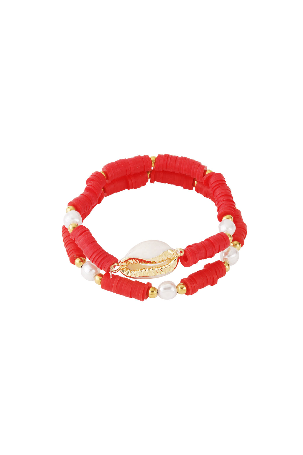 Bracciale con conchiglia in fiore