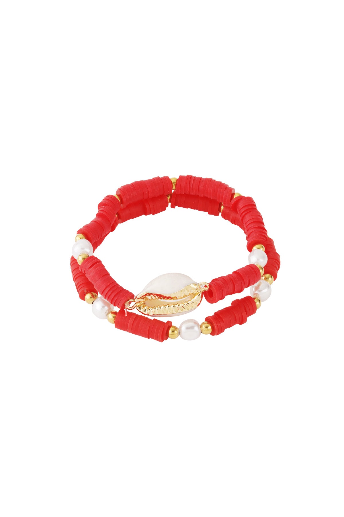 Bracciale con conchiglia in fiore