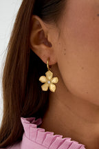 Orecchini pendenti in acciaio inossidabile a forma di fiore, serie Daily Simple, gioielli da donna
