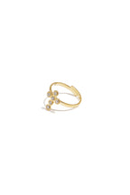 Anello vistoso con croce e pietre