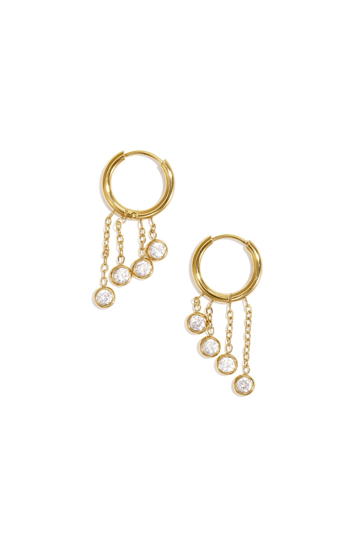 Orecchini pendenti in acciaio inossidabile, modello cerchio, casual, quotidiani, semplici, da donna.