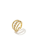Anello a strati con pietre