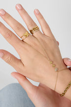 Anello doppio regolabile con cuore
