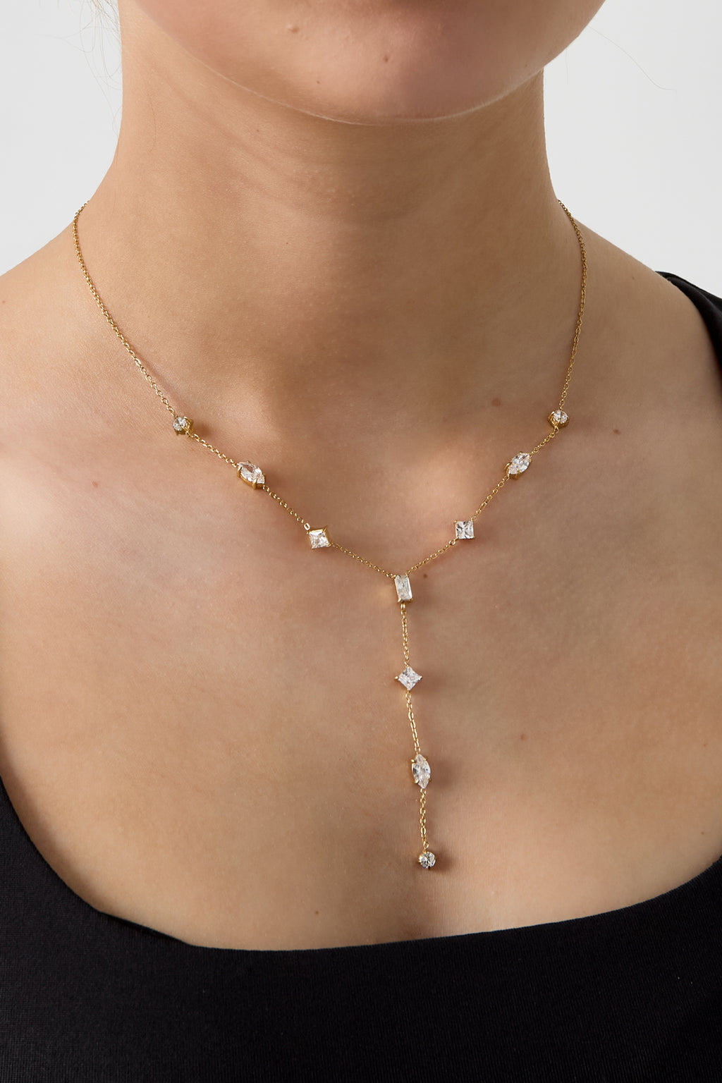 Collana a Y con pietre