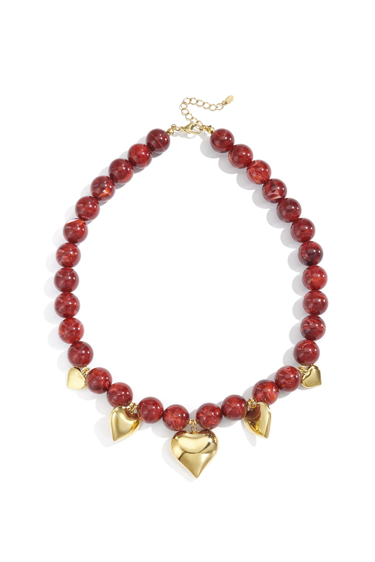 Collane con perline acriliche a forma di cuore, casual, quotidiane, serie etnica, gioielli da donna