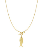 Collana lunga a forma di pesce