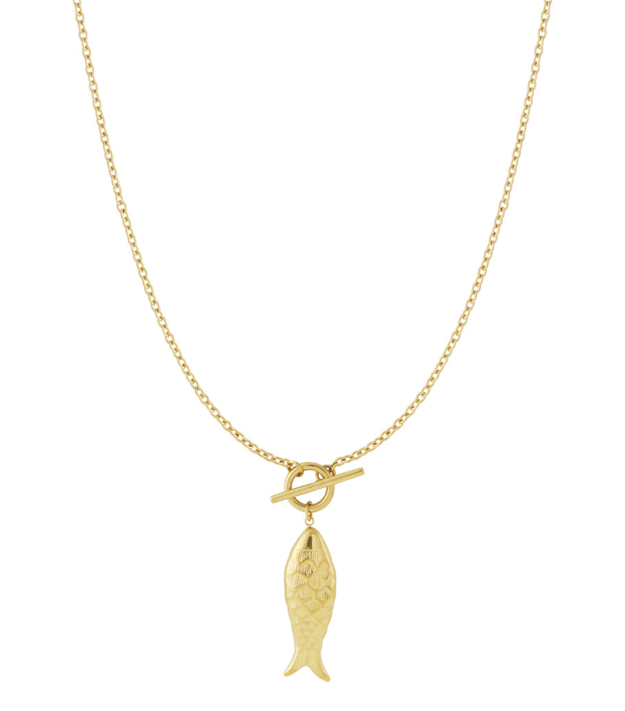 Collana lunga a forma di pesce