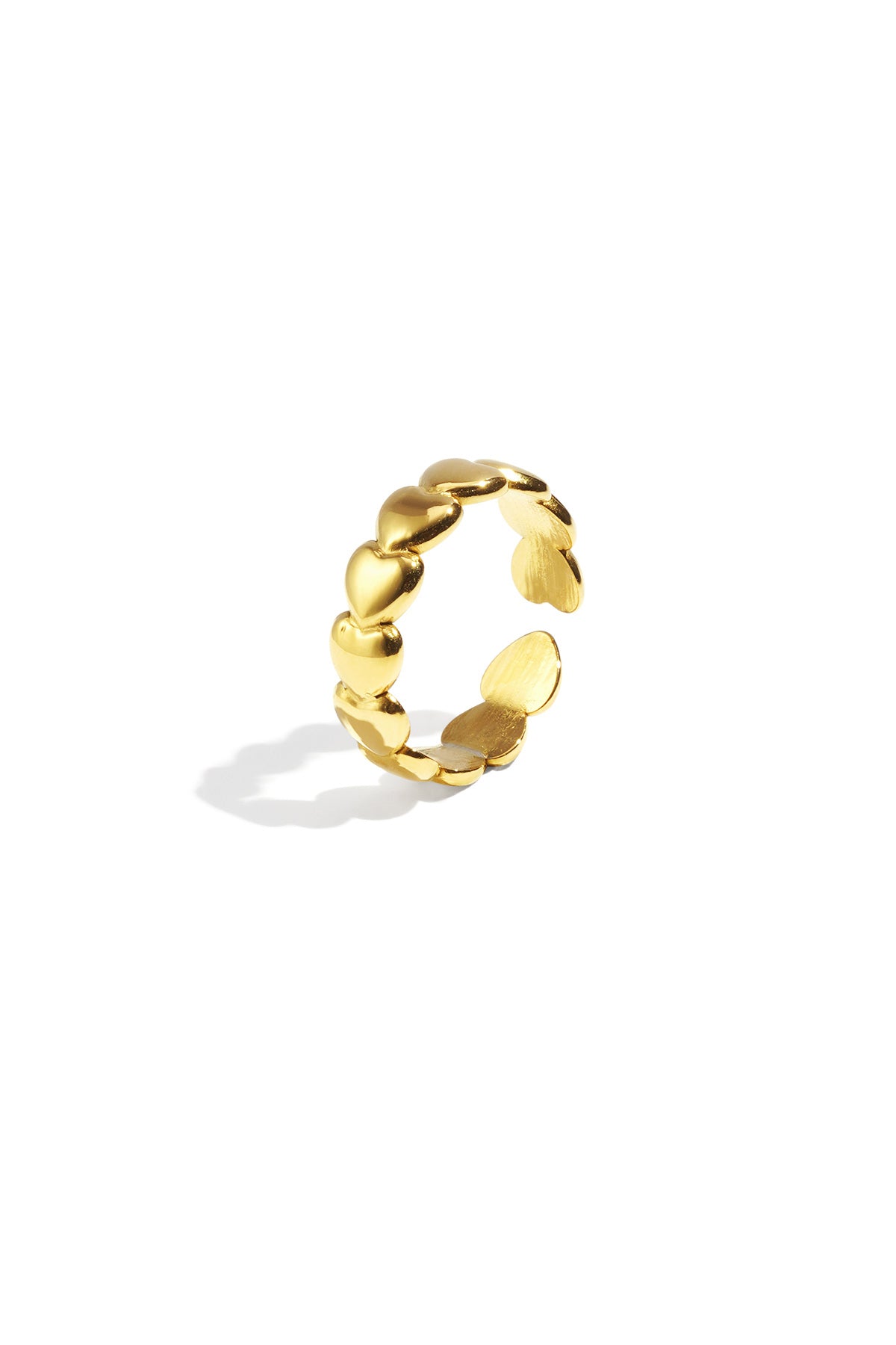 Anelli minimalisti in acciaio inossidabile a forma di cuore, casual, quotidiani, semplici, gioielli da donna