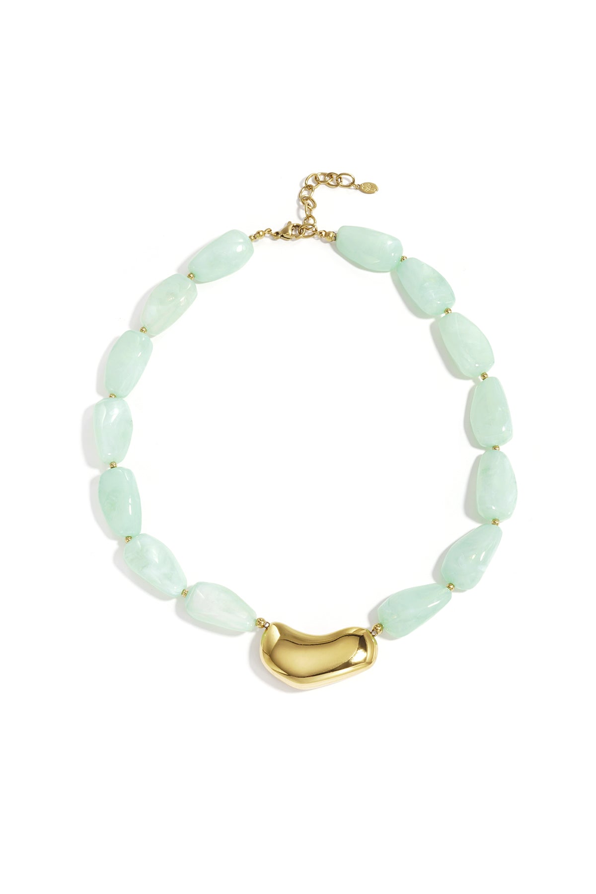 Collana con perlina asimmetrica
