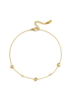 Cavigliere in acciaio inossidabile a forma di cuore, serie Simple Daily Simple, gioielli da donna.