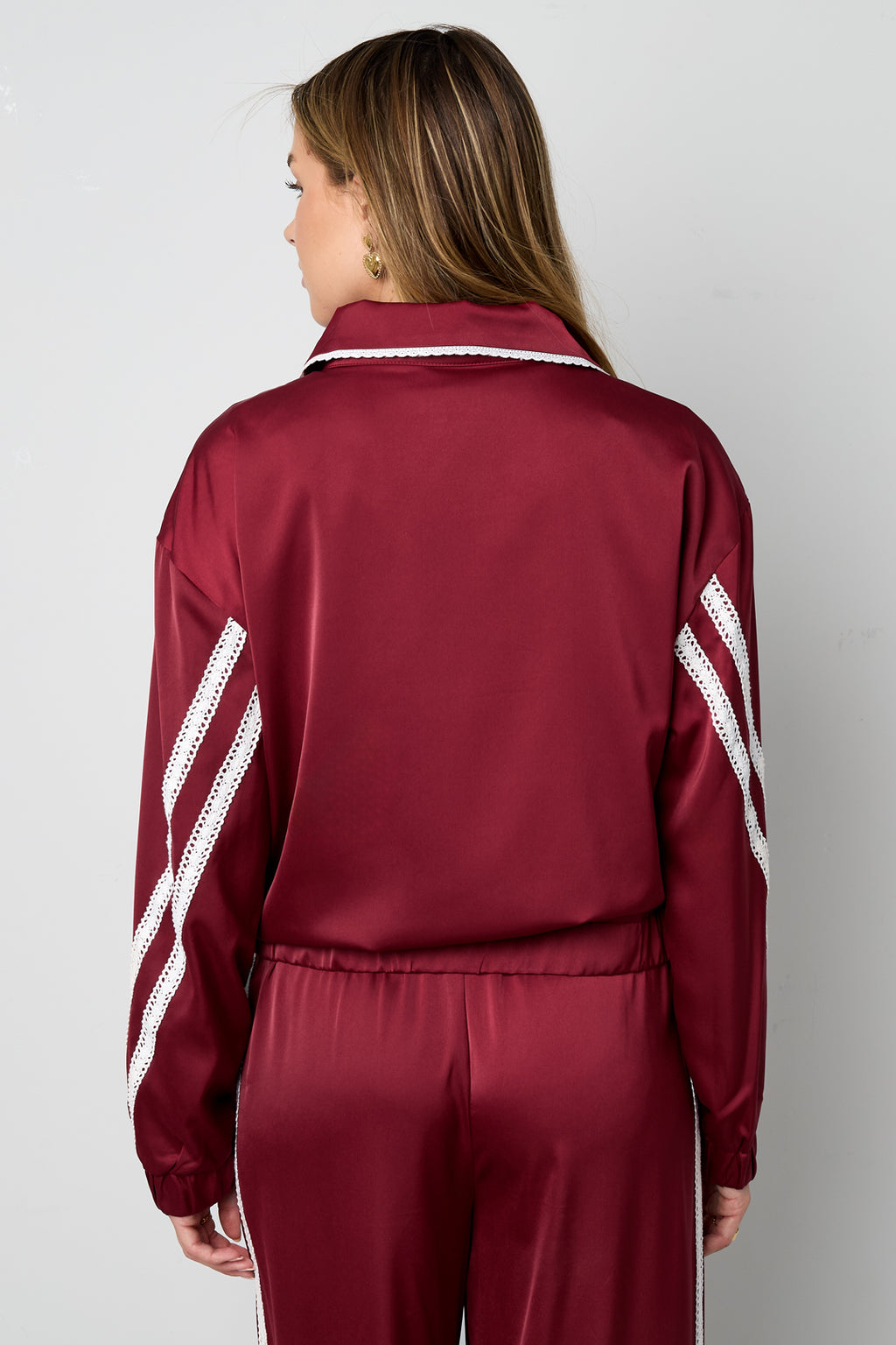 Giubbotto Donna in Fibra di Poliestere Tessuta Sportivo Contrasto di Colori Set da 2 Pezzi