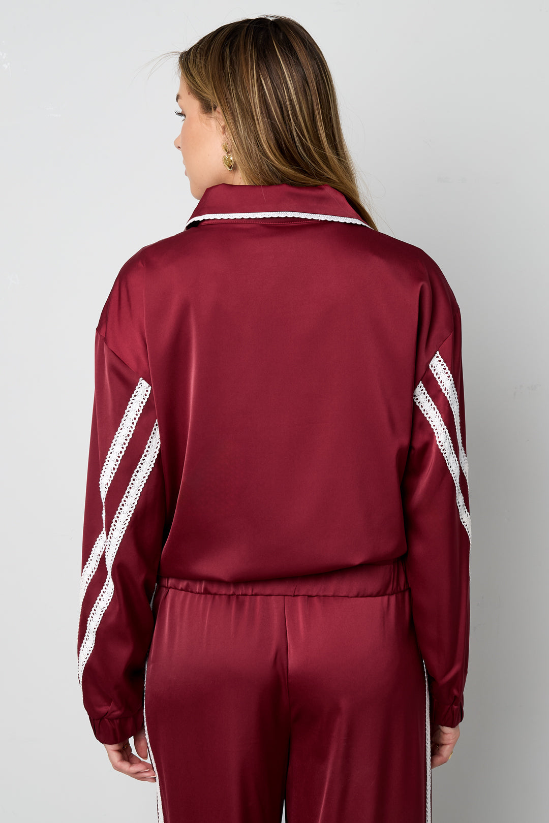 Giubbotto Donna in Fibra di Poliestere Tessuta Sportivo Contrasto di Colori Set da 2 Pezzi