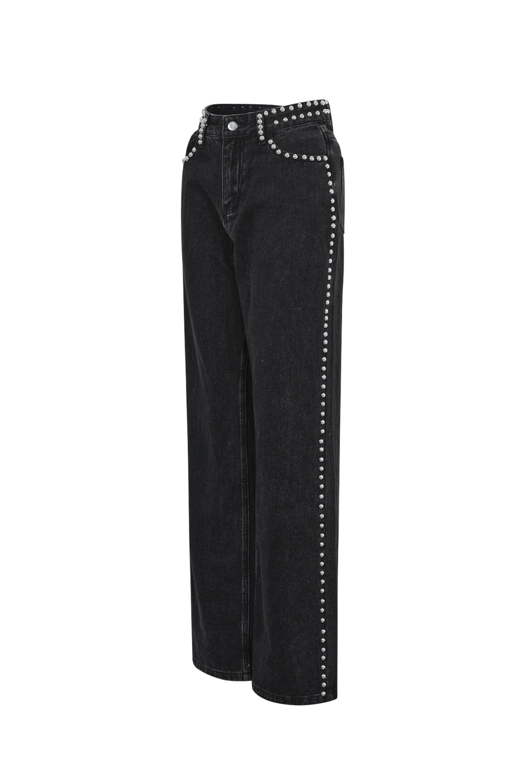 Tessuto Cotone Donna Pantaloni Dritti Strada Colore Puro
