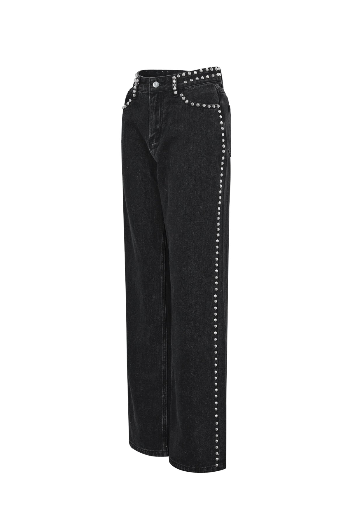 Tessuto Cotone Donna Pantaloni Dritti Strada Colore Puro