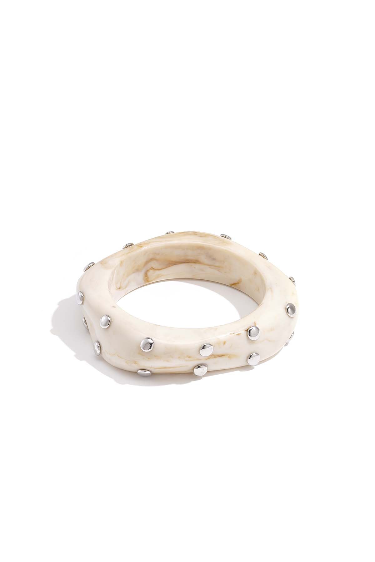 Bracciali rigidi in resina, modello cerchio, stile hip-hop/rock, serie Daily Simple, gioielli da donna.
