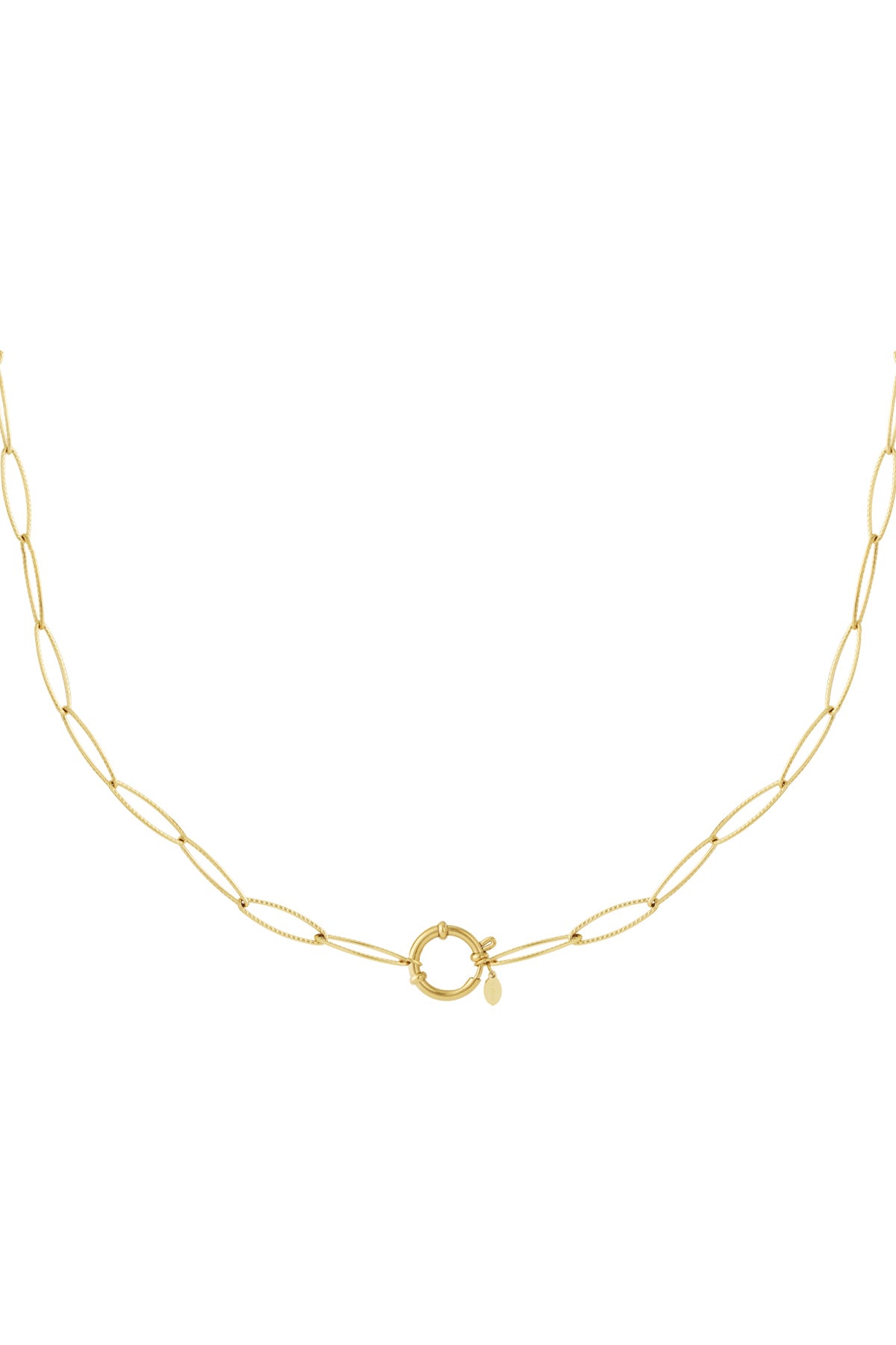 Collana con anello dorato