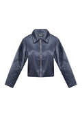 Tessuto Fibra di Poliestere Giacca Donna Casual Autunno/Inverno Colore Puro