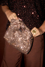 Borse a mano con fiocco e nodo, eleganti accessori per feste/raduni in poliestere