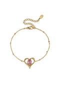 Braccialetti con ciondoli a forma di cuore in acciaio inossidabile, serie Simple Daily Simple, gioielli da donna