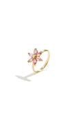 Anello con fiore di strass