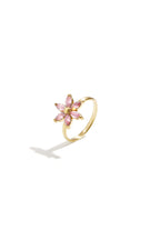 Anello con fiore di strass