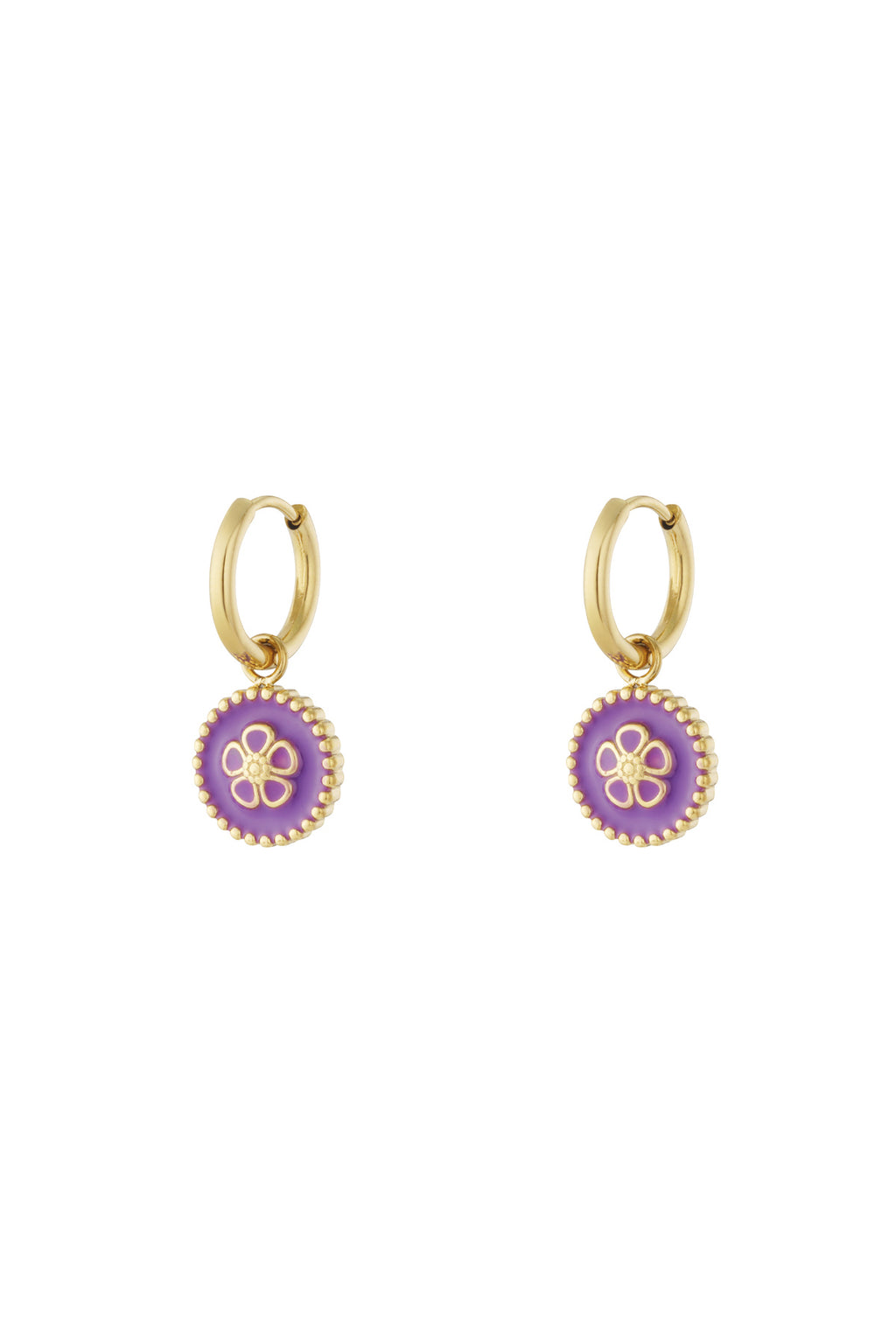 Orecchini pendenti in acciaio inossidabile, stile casual, semplici, da donna, stile fiore