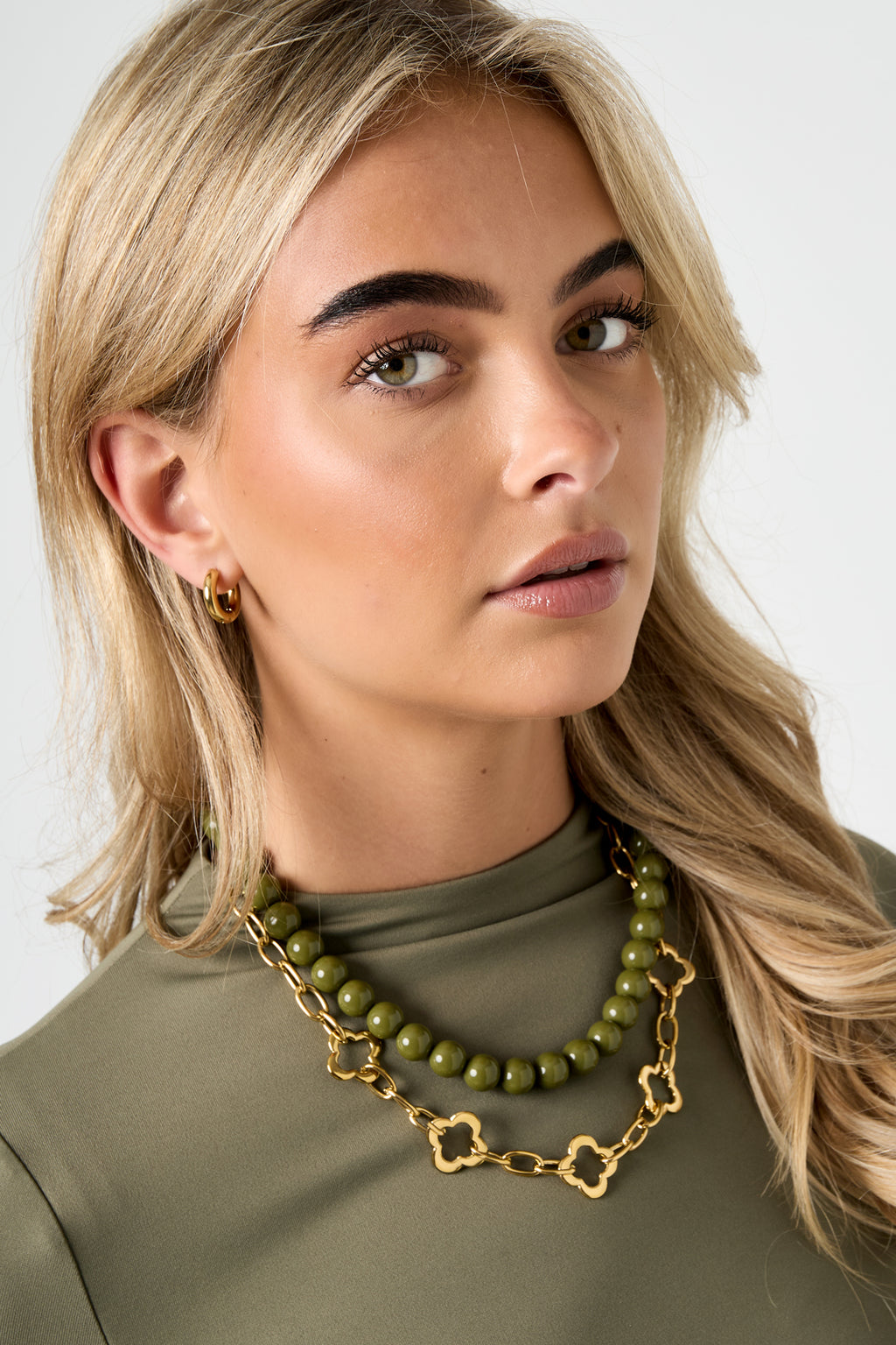 Collane a catena in acciaio inossidabile Clover Casual Daily Simple Series Gioielli da donna