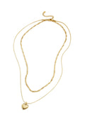 Collana a strati con ciondolo a cuore