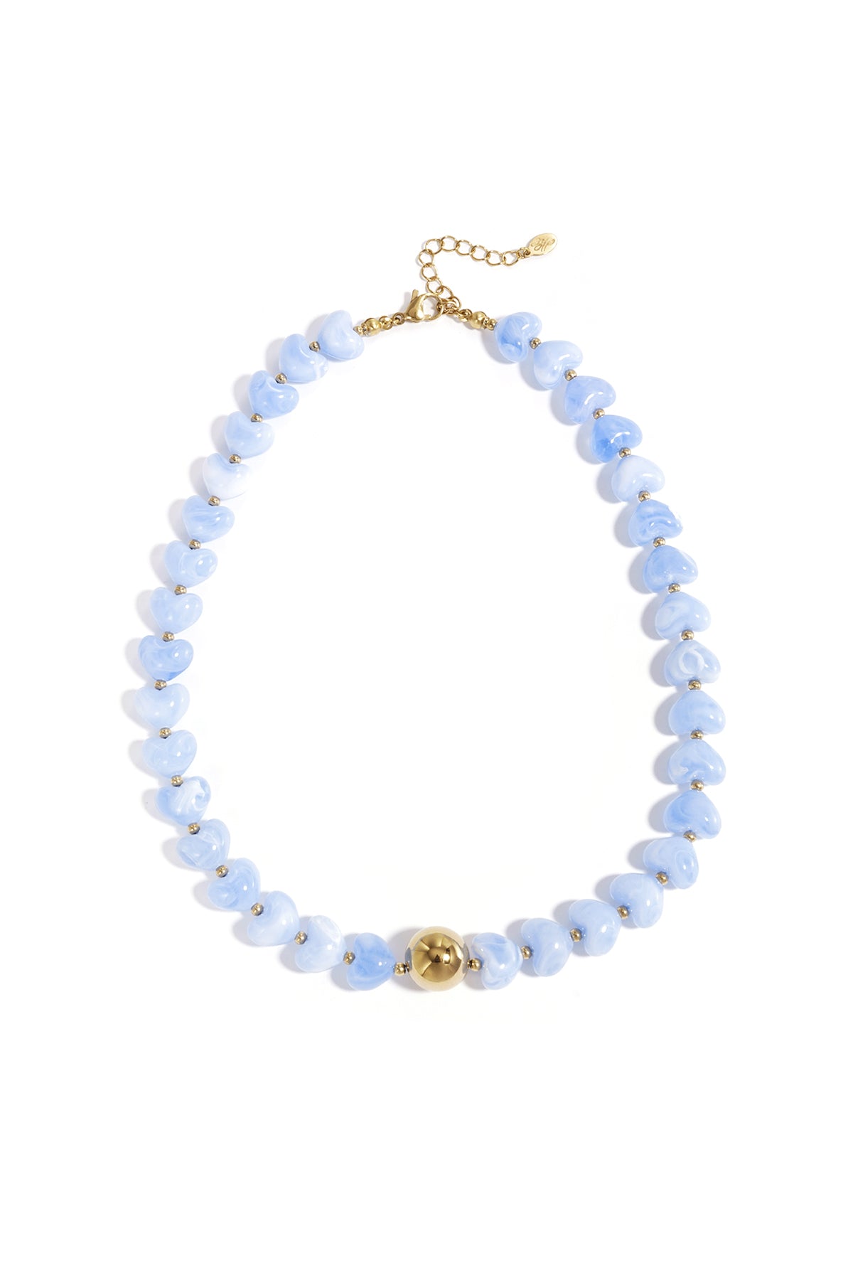 Collana importante con perline a forma di cuore