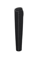 Tessuto Cotone Donna Pantaloni Dritti Strada Colore Puro