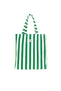 Borse shopper a righe semplici in poliestere, accessori quotidiani