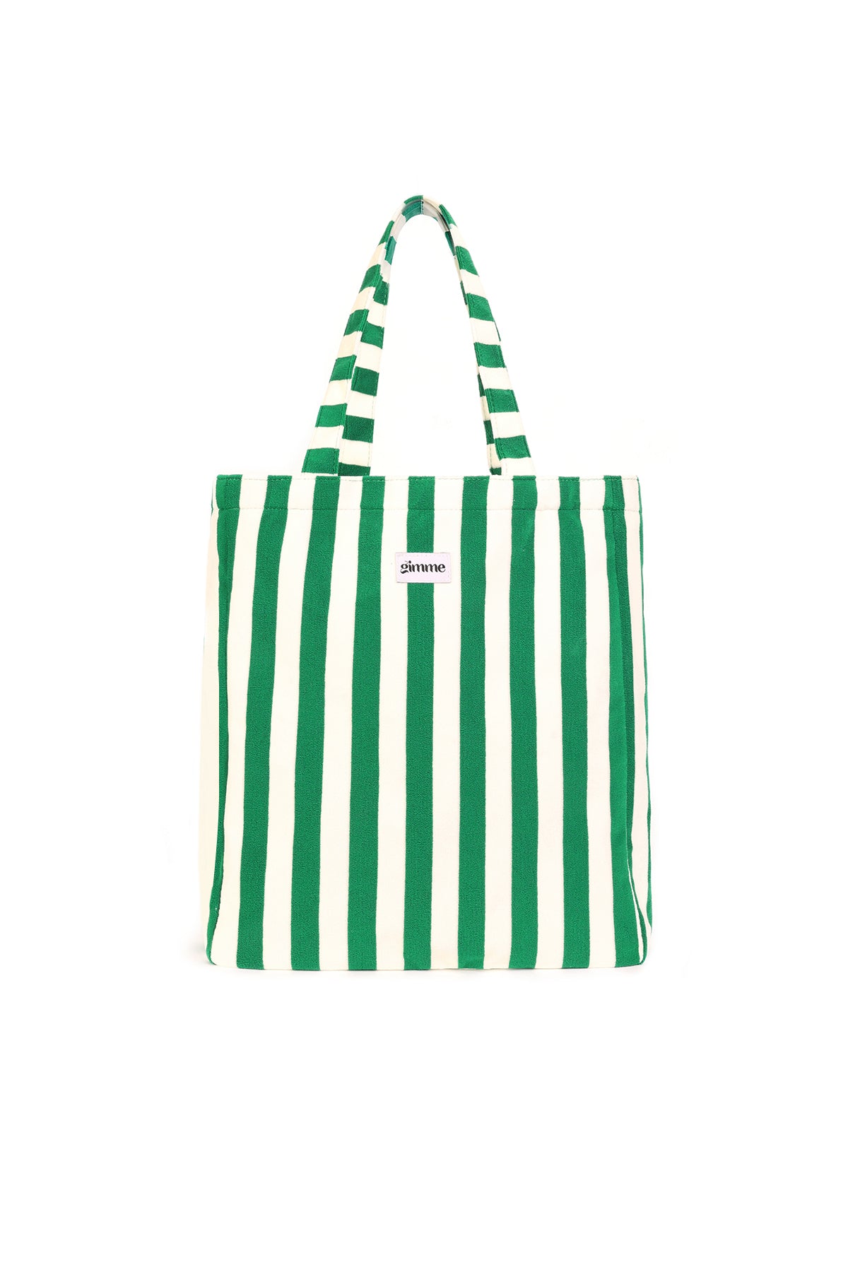 Borse shopper a righe semplici in poliestere, accessori quotidiani