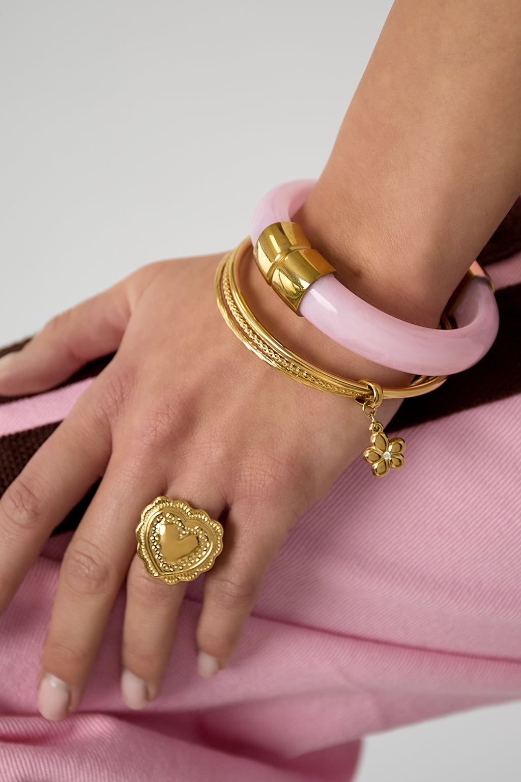 Braccialetti con ciondolo a forma di fiore pendente