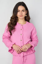 Il cardigan con volant amorevole