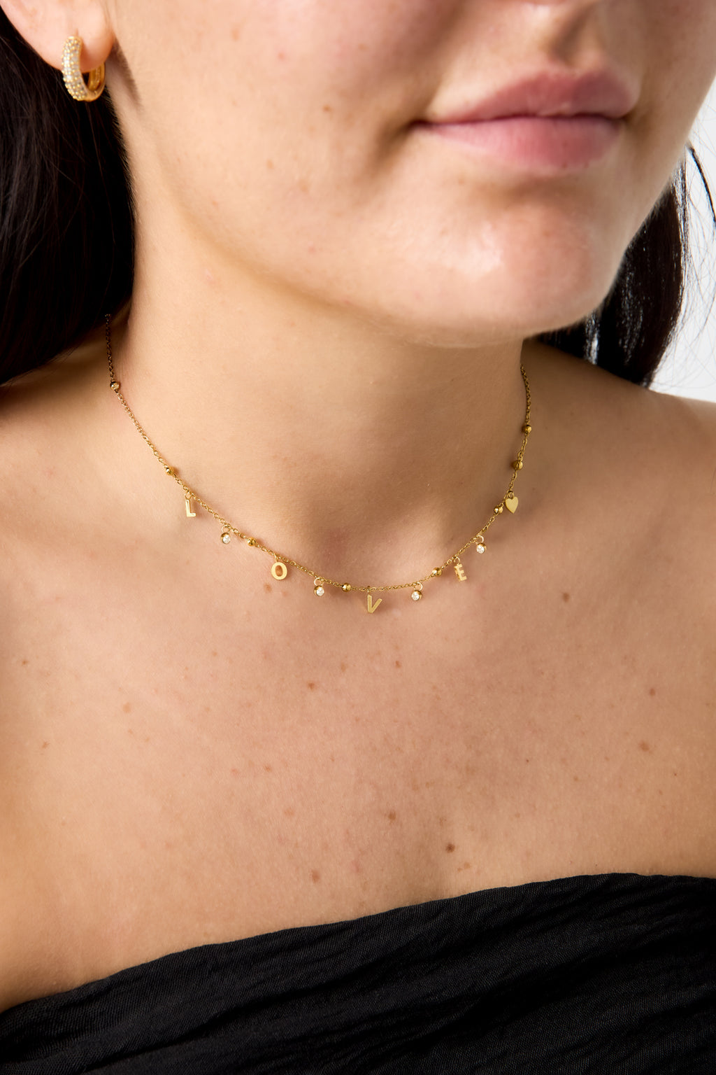 Collana Love con pietre di zirconi