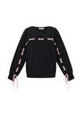 Maglione Donna in Viscosa Intrecciata Stile Casual Contrasto di Colori