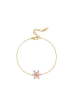 Bracciale con fiore di strass