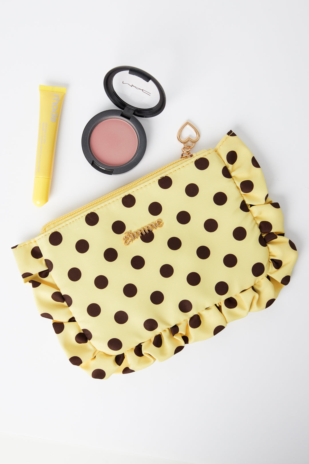 Pochette per il trucco a pois, semplici, in poliestere, accessori per tutti i giorni