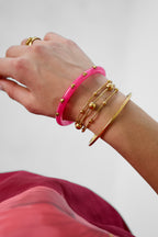 Bracciale con catene e pois