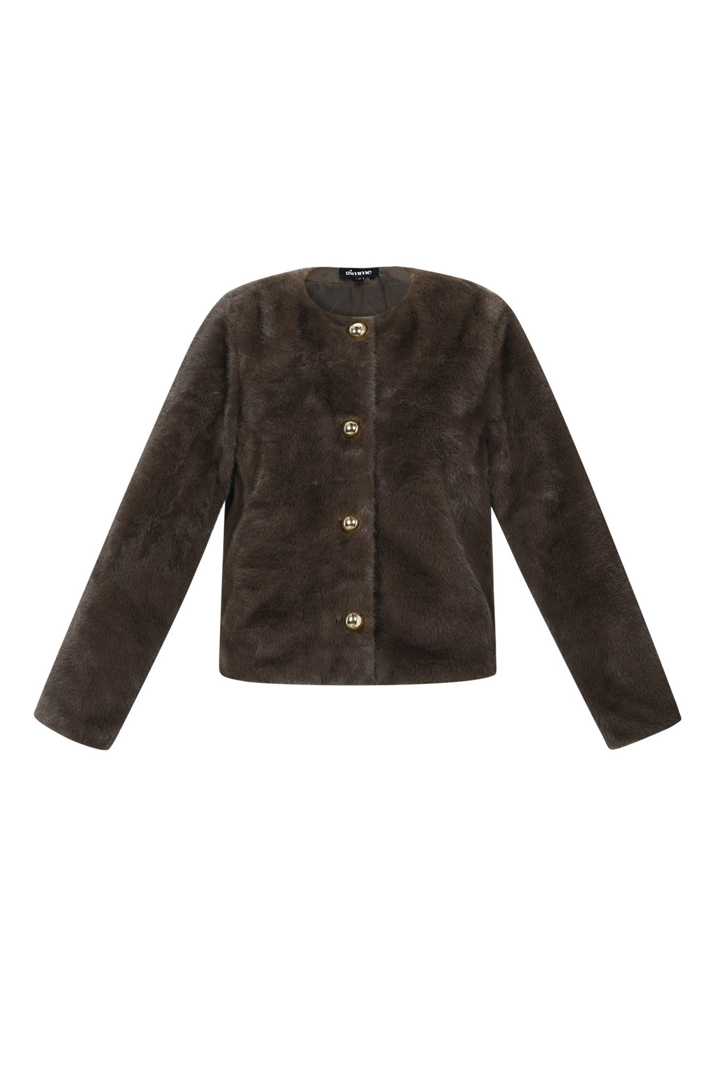 Tessuto Fibra di Poliestere Giacca Donna Elegante Colore Puro Autunno/Inverno
