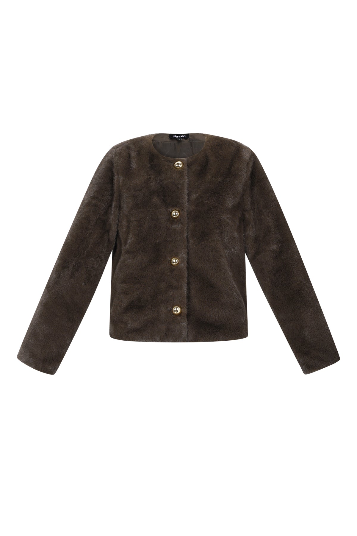 Tessuto Fibra di Poliestere Giacca Donna Elegante Colore Puro Autunno/Inverno