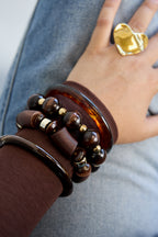 Braccialetti con perline di legno Perline Semplici per tutti i giorni Serie Semplice Gioielli da donna