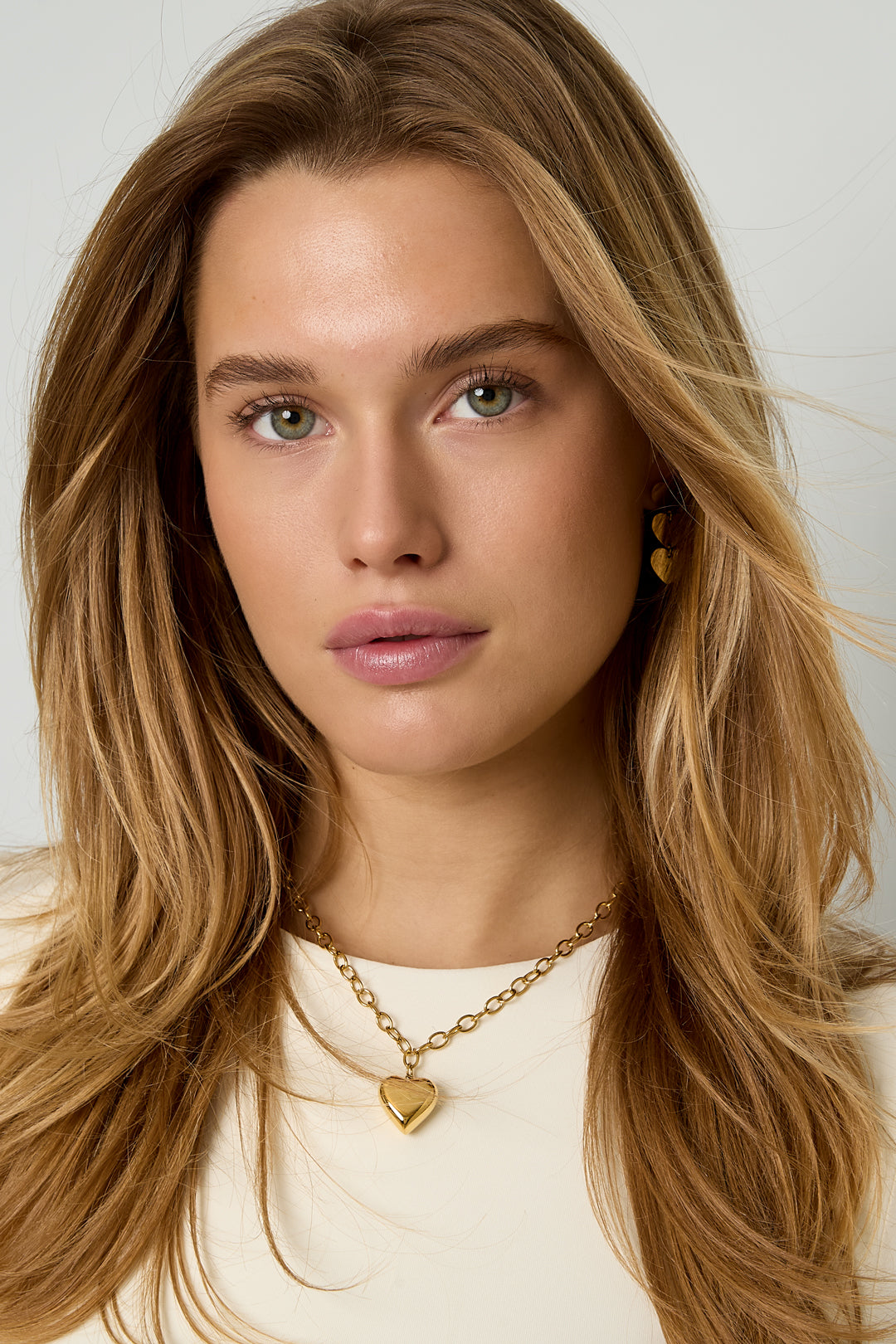 Collane con ciondolo in acciaio inossidabile a forma di cuore, casual, quotidiane, semplici, gioielli da donna