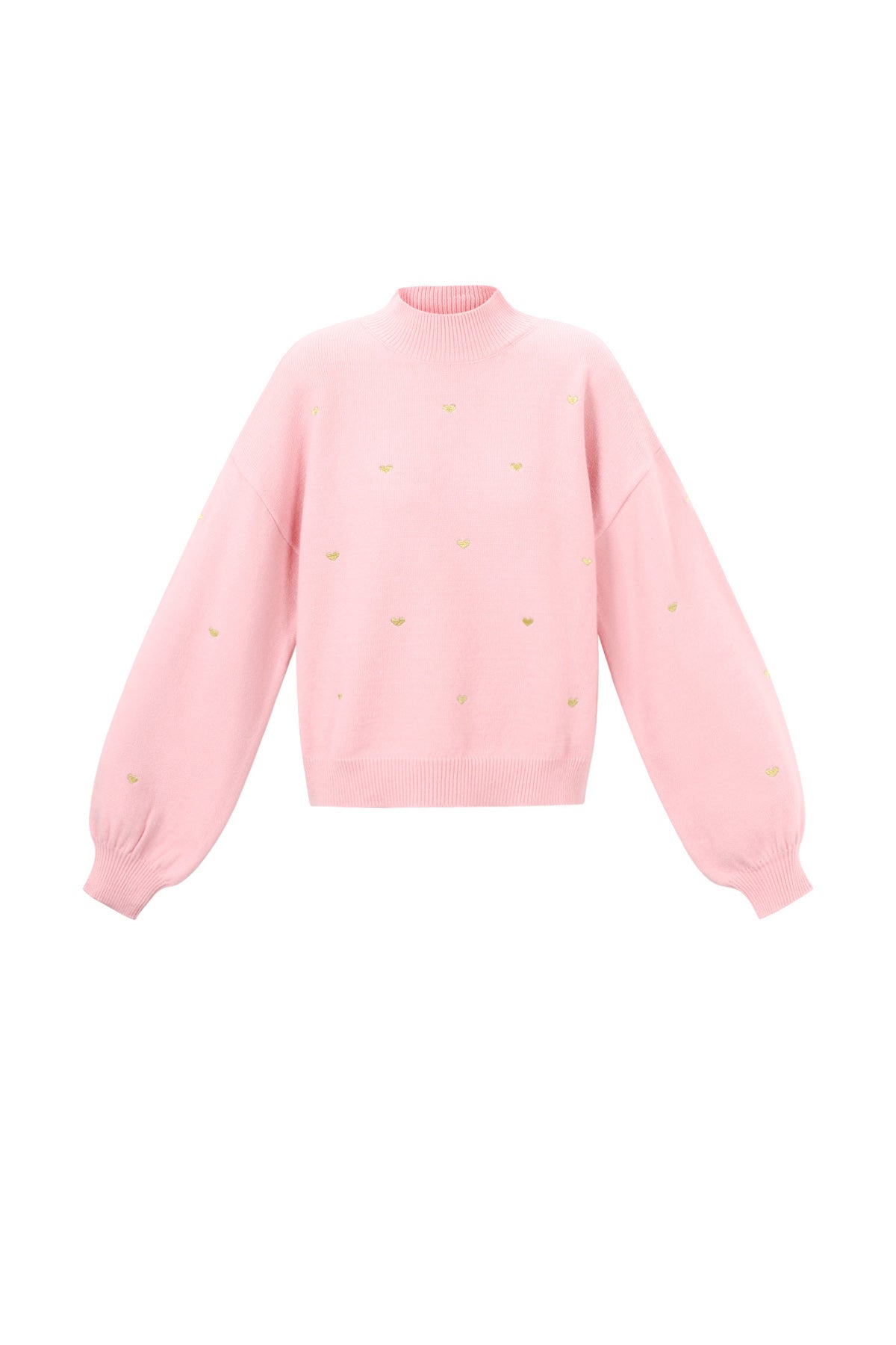 Maglione in Acrilico Stile Casual con Motivo Cuore Autunno/Inverno