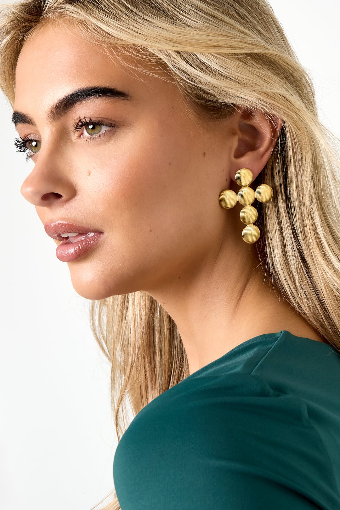 Orecchini a bottone in acciaio inossidabile con croce, casual, quotidiani, semplici, gioielli da donna