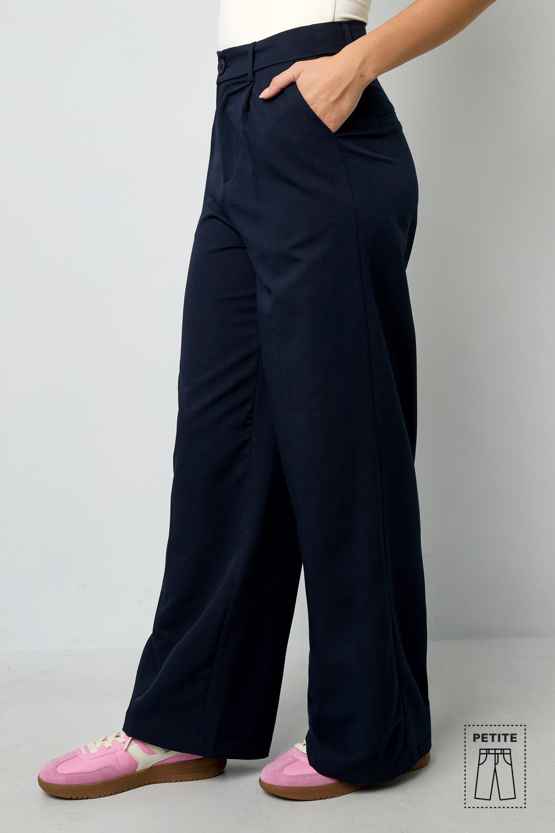 Tessuto Fibra di Poliestere Donna Pantalone Dritto Casual Autunno/Inverno