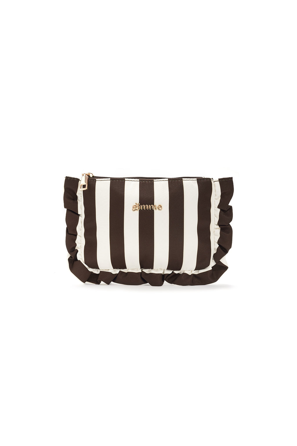 Pochette per il trucco a righe, semplici, in poliestere, accessori per tutti i giorni