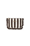 Pochette per il trucco a righe, semplici, in poliestere, accessori per tutti i giorni
