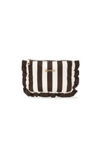 Pochette per il trucco a righe, semplici, in poliestere, accessori per tutti i giorni